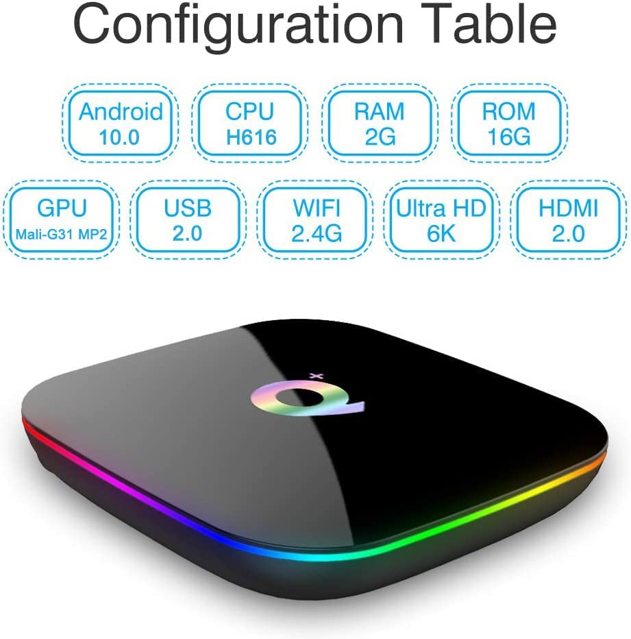 Q PLUS Android 10.0 TV BOX with Quad-Core