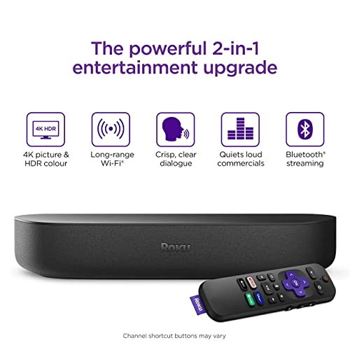 Roku Streambar: HD/4K/HDR Media Player in Black