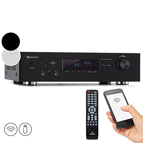 Auna Bluetooth Amplifier: Hifi Stereo System with Remote