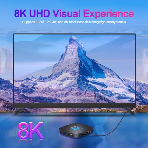 8K Android TV Box 13.0 - 4GB RAM, 128GB