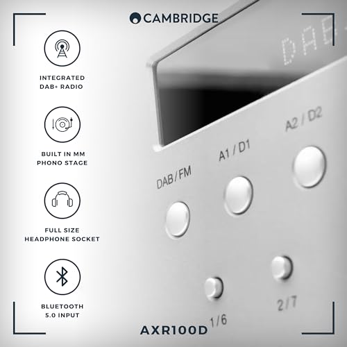 Cambridge Audio AXR100D HiFi Stereo Receiver - Lunar Grey
