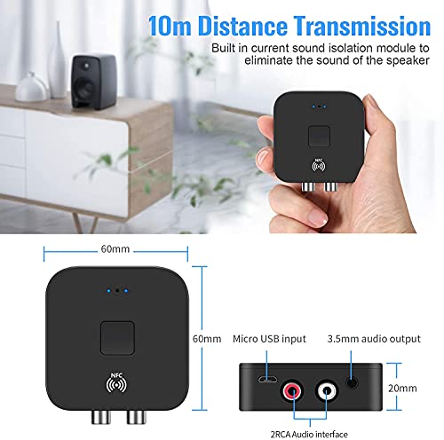Wireless Bluetooth Audio Receiver for Speakers, Amplifiers