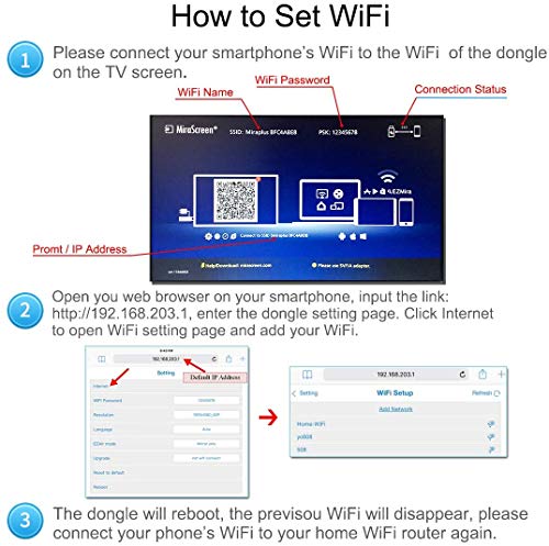 1080P WiFi HDMI Adapter for Phone to Big Screen