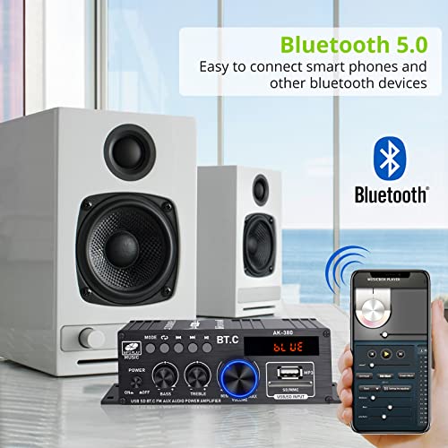Bluetooth 5.0 Stereo Amplifier - 40W x 2