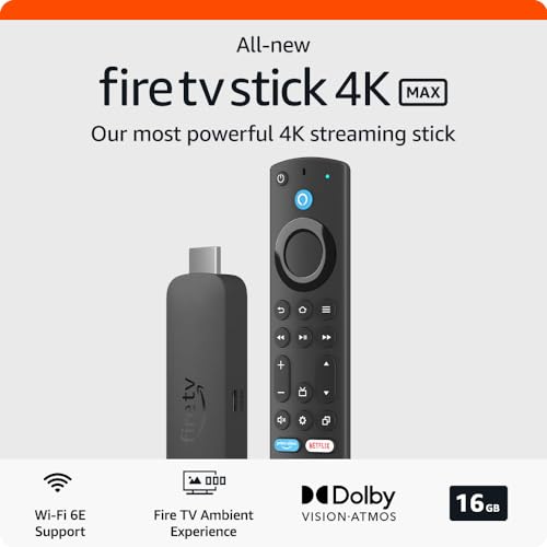 Amazon Fire TV Stick 4K Max - Stream with Wi-Fi 6E