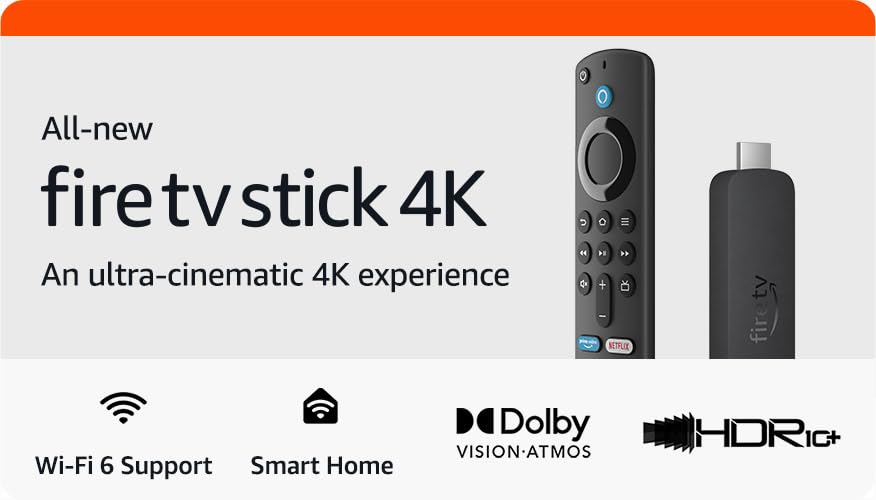 Amazon Fire TV Stick 4K: Wi-Fi 6, Dolby Vision/Atmos, HDR10+
