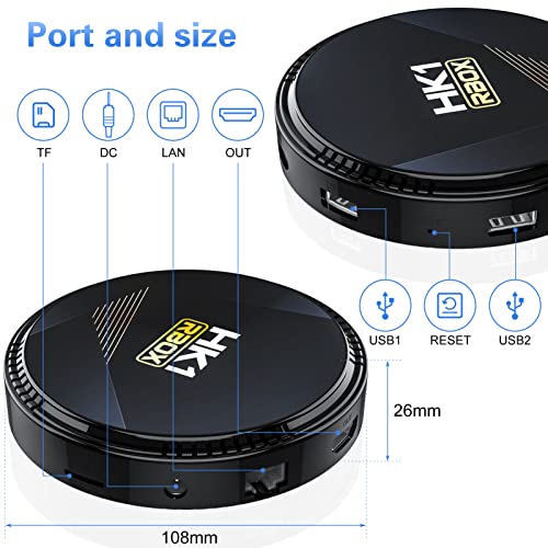 Android 12.0 TV Box with 4GB RAM, 32GB ROM