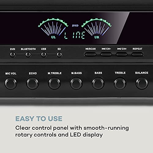 auna AMP 3800 BT 5.0 - HiFi Amplifier, 240W RMS, Bluetooth