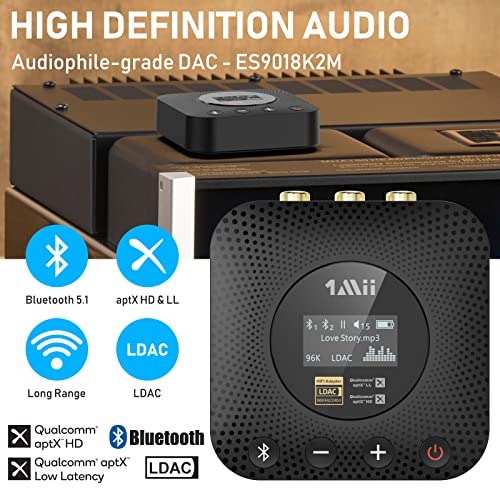 1Mii Bluetooth 5.1 Music Receiver - Hi-Res Stereo