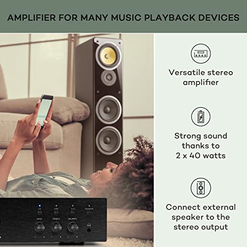 Auna Bluetooth Amplifier - Hi-Fi Stereo System