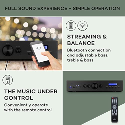 Bluetooth Amplifier Hifi with Bass & Treble Control