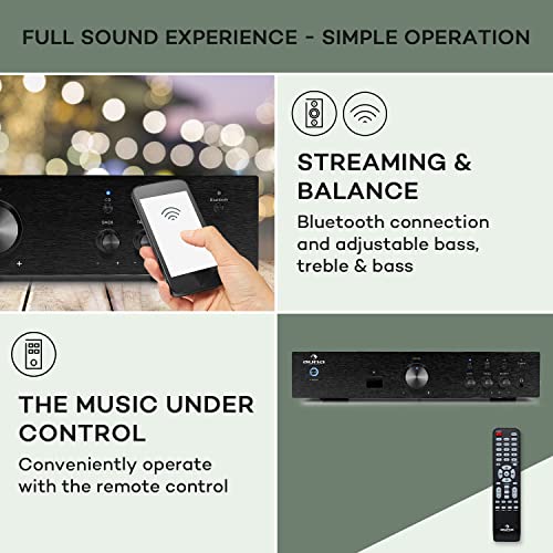 Auna Bluetooth Amplifier - Hi-Fi Stereo System