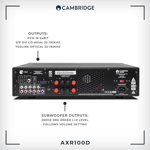 Cambridge Audio AXR100D HiFi Stereo Receiver - Lunar Grey