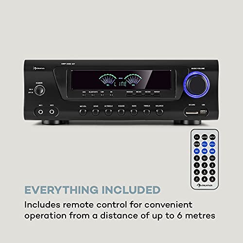 auna AMP 3800 BT 5.0 - HiFi Amplifier, 240W RMS, Bluetooth