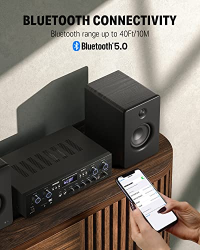 Donner 4-Channel Bluetooth Home Audio Amplifier Receiver