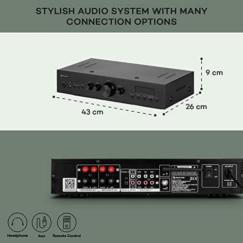 Bluetooth Amplifier Hifi with Bass & Treble Control