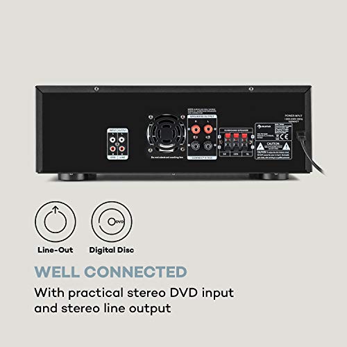 auna AMP 3800 BT 5.0 - HiFi Amplifier, 240W RMS, Bluetooth