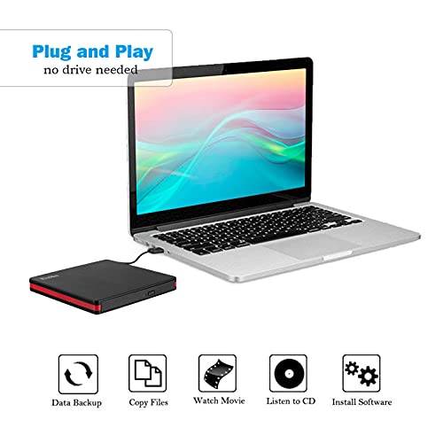 Portable USB 3.0 CD/DVD Rewriter for Multiple Systems