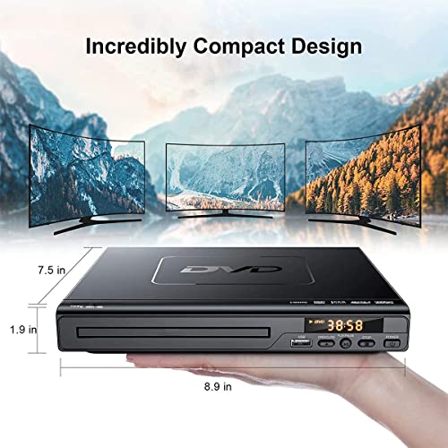 Slim Portable DVD Player with AV Output for TV