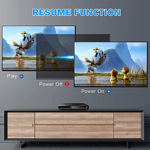 DBPOWER DVD Player - HD 1080p Upscaling, All-Region, USB
