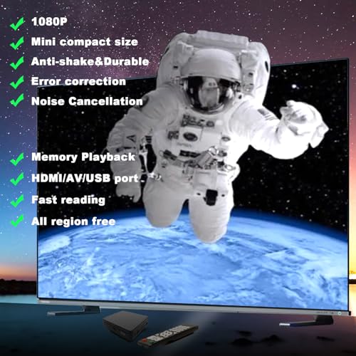 VATI Compact DVD Player for TV: All Region, HD