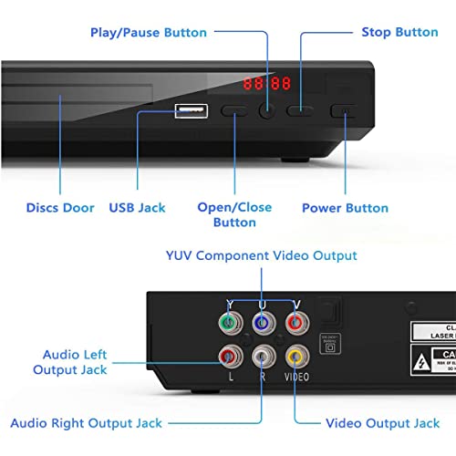 Slim Portable DVD Player with AV Output for TV