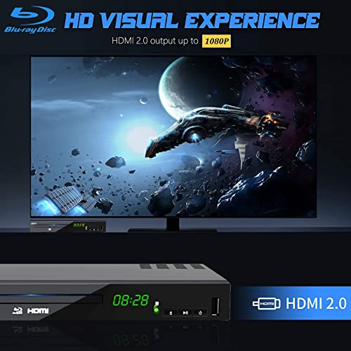 HD Blu-ray Player - HDMI/AV Output, USB Input
