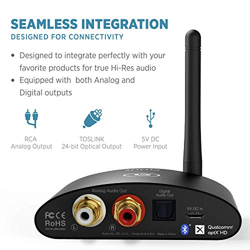 Bluetooth 5.0 Music Receiver with Audiophile DAC