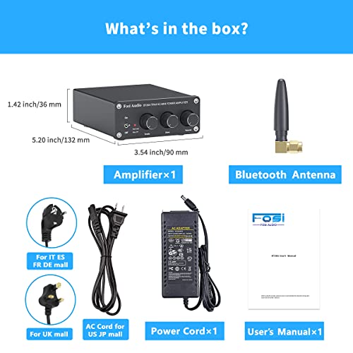 Mini HiFi Bluetooth Amplifier for Home Audio Speakers