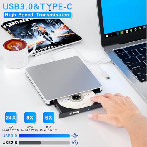External Blu-ray Drive - USB 3.0 & Type-C
