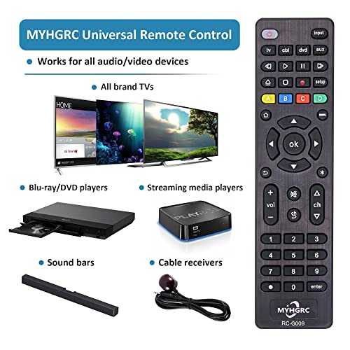 Universal Remote Control for TV, DVD, Bluray, Streaming