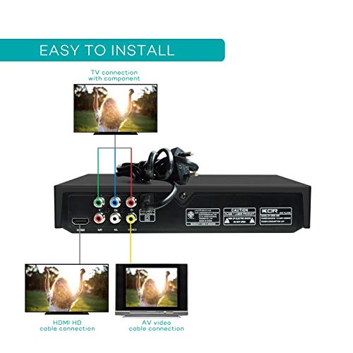 KCR DVD Player: TV with USB, HDMI, AV