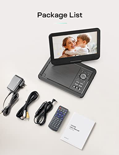 12.5" Portable DVD Player with Swivel Screen