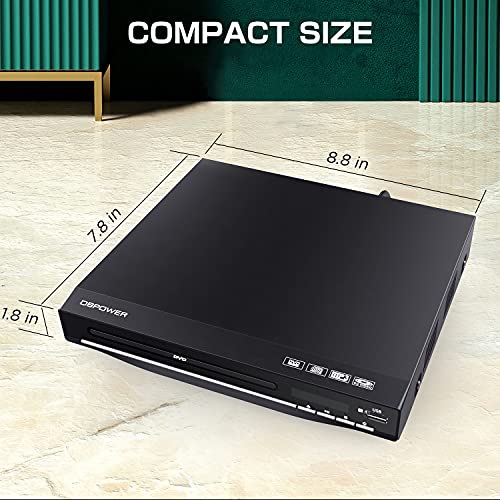DBPOWER DVD Player - HD 1080p Upscaling, All-Region, USB
