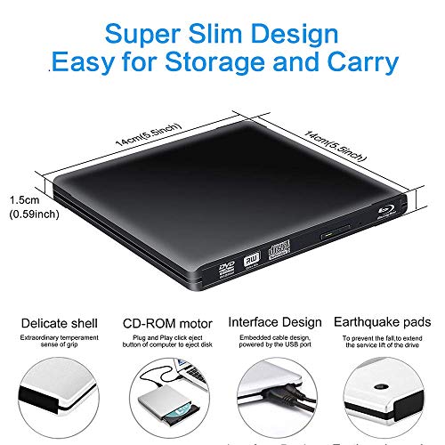Blu Ray DVD Drive 3D USB 3.0 (Black)
