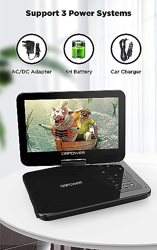 Portable DVD Player: 12.5" Screen, Built-in Battery
