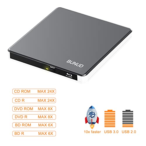 Blu-Ray Burner Writer with USB-C & USB 3.0