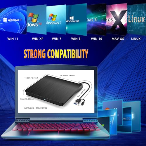 USB External Blu-ray Drive for Windows XP/7/8/10