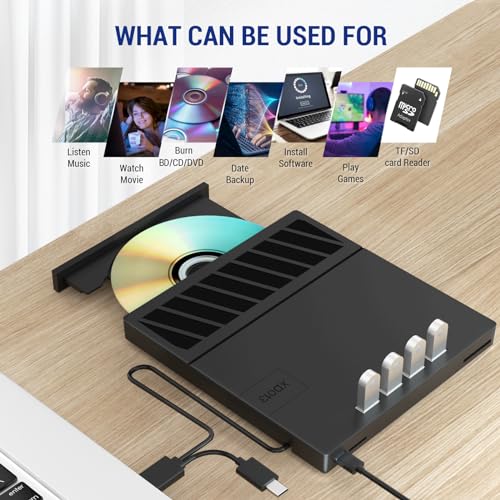 Yaeonku External Blu-ray DVD Drive: High-performance, Multi-functional