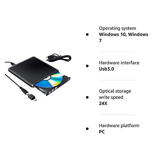 Blu Ray DVD Drive 3D USB 3.0 (Black)