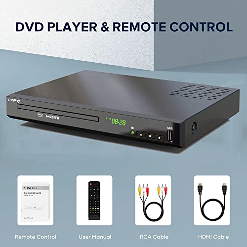HD Blu-ray Player - HDMI/AV Output, USB Input