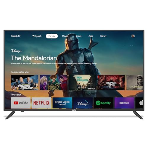 Cello 55" 4K UHD Smart Android TV - Freeview Play, Disney+, Netflix