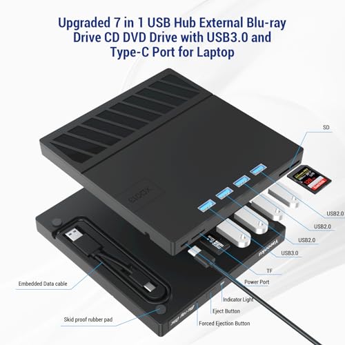 Yaeonku External Blu-ray DVD Drive: High-performance, Multi-functional