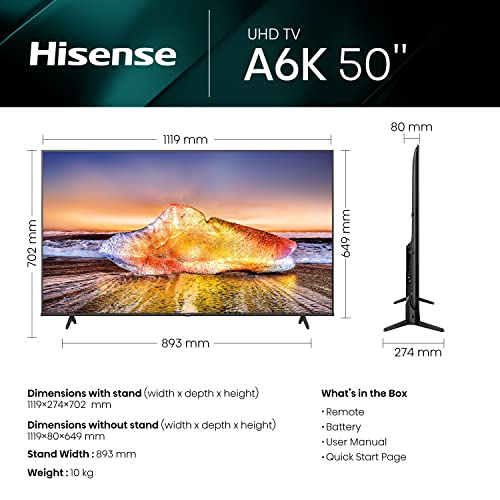 Hisense 50" Smart TV - Dolby Vision, Pixel Tuning, Voice Remote