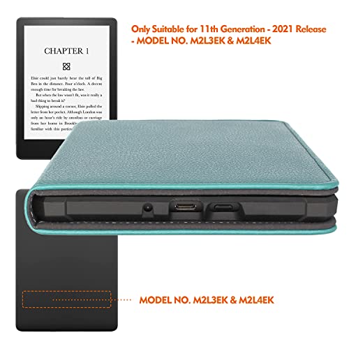 E-reader Case: 6.8" 11th Gen PU Leather - LakeBlue