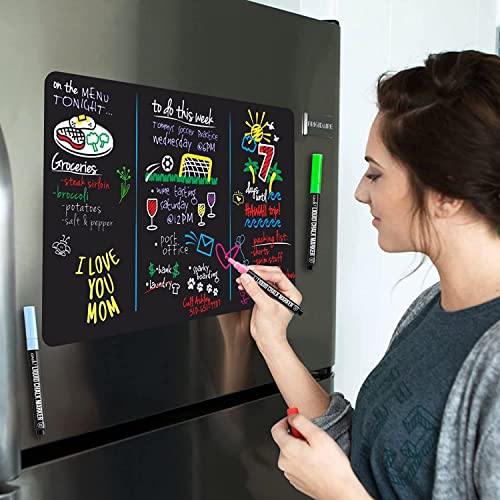 Weekly Planner Fridge Magnet with Neon Markers