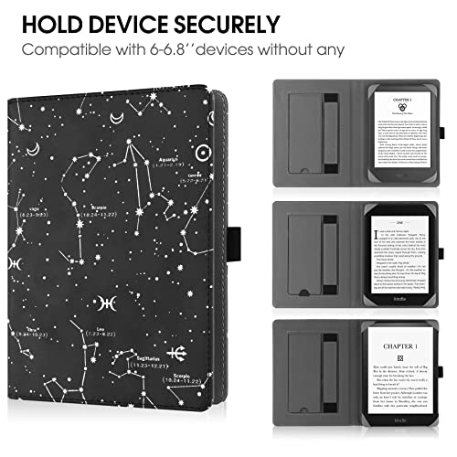 6" Universal eReader Case: Leather Folio Stand Cover
