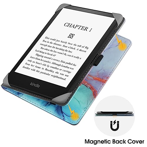 Universal Stand Case for 6-6.8" eReaders - Marble Blue