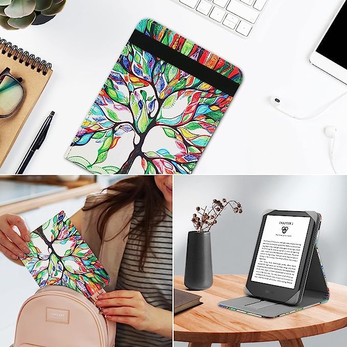 Universal Leather Stand Cover for 6'' E-Book Readers