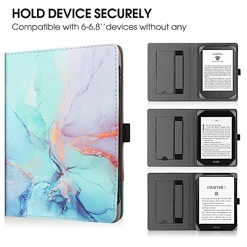 Universal Stand Case for 6-6.8" eReaders - Marble Blue
